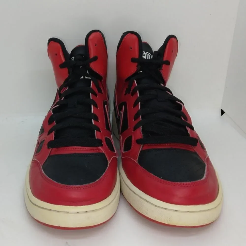 Nike Son of Force Boys Pre-owned Mid Red & Black Basketball Sneakers - sz. 7Y